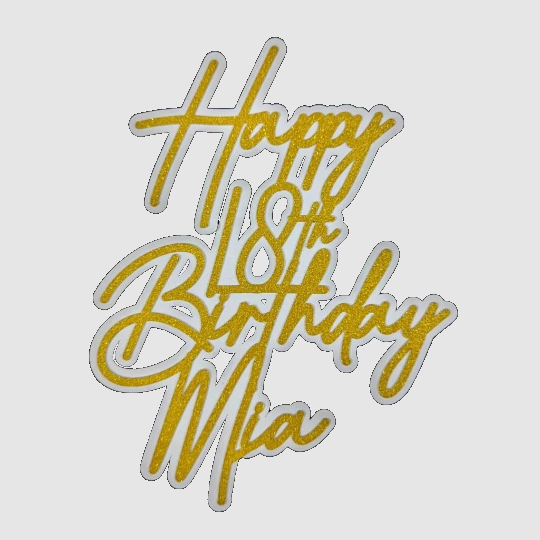 Happy Birthday Cake Topper
